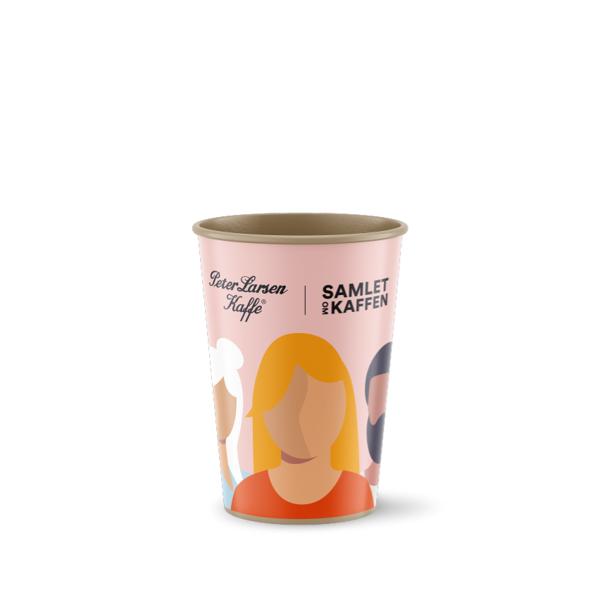Glas med peter larsen kaffe-logo